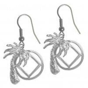 NA Palm Tree Sterling Silver Earrings